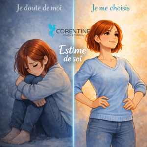 femme qui passe du doute à une estime de soi haute et stable